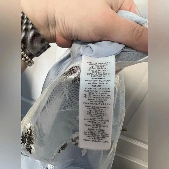 Adrianna Papell | Floral Embroidery Sheath Dress | Size 14 - Picture 8 of 10